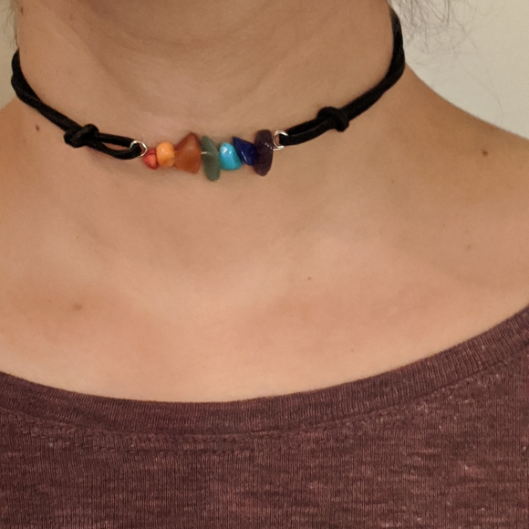 BOGO50%Choker Faux gemstone cotton thread - Picture 8 of 8